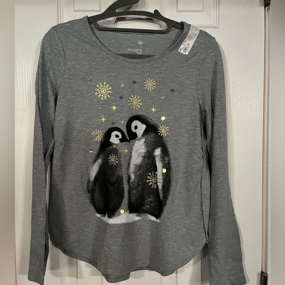 NWT SO Girls winter shirt